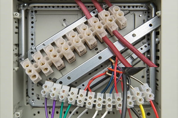 Amélioration du câblage des circuits d'éclairage domestique avec des borniers